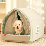 Dog House Winter Warm Small Dog House Enclosed Pet Winter Dog Bed Cat House All-Season Dog House