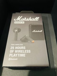聖誕禮物之選  100%全新 未拆包保養 Marshall 馬歇爾 Minor III 真無線藍牙耳機