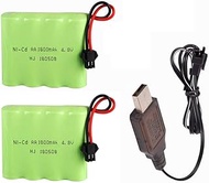 4.8V 1800mAh NiCD Battery Pack Rechargeable AA Battery with SM Plug for RC Car RC Truck 1:18 1:16,1: