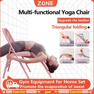 Foldable Yoga Chair Thickened Steel Pipe Iyengar Chair with Lumbar Support Detachable Stretching Bac