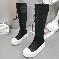 2023 Women Platform Knee High Chelsea Boots Winter New Flats Shoes Casual Motorcycle Boots Zipper Gladoator Snow Mujer Botas