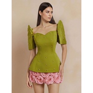 Amyenjoylife Modern Filipiniana Short-Sleeved Bolero Top for Women - Summer Fashion