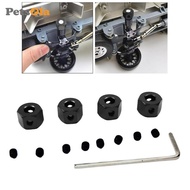 [PETSOLA] 4PCS 5mm to 12mm Wheel Hex Hub Adapter for WPL D12 1:16 RC Car Parts Red