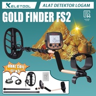 GOLD FINDER FS2 dual coil 5"&amp;11" Detektor emas logam Metal detector Pendeteksi pengecek emas harta