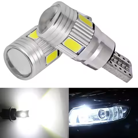 2/4/6PCS T10 W5W LED Bulbs Error Free 12V 6500K White Car Wedge Side Lights Interior Dome Door Trunk