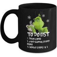 Grinch Plush Green Fur Monster Greench Ceramic Coffee Mug Tea Cup Doll