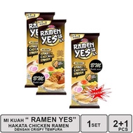 1 SET CONTAINS 3 PCS YES HAKATA CHICKEN RAMEN SOUP NOODLES (INCLUDES FREE) Ramen Instant Noodle