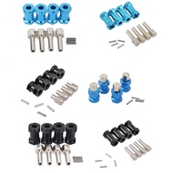 4Pcs Aluminum Car 12Mm Hex Wheel Hub Drive Adaptor Extension Combiner Coupler for 1/10 RC Crawle