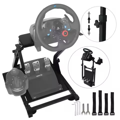 VEVOR Racing Simulator Self-Career Steering Wheel Stand for Logitech G25 G27 G29 and G920 Folding St