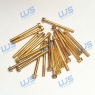 MESIN 25PCS 50PCS 100PCS Flange Bolt 6x70 Key 8 Bolt Engine Block M6x70 Gold