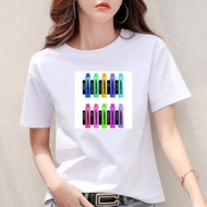 Summer Fashion Stationery Lana Pen T-Shirt Unsiex Cotton Short Slevee