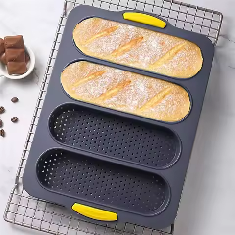 Large Silicone Baking Mold Restaurant Bread Food Mould Grade Baguette Bake Tray Non-stick Oven Tool 