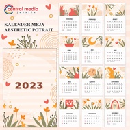 Aesthetic Desk Calendar 2023portrait Desk Calendar Aesthetic