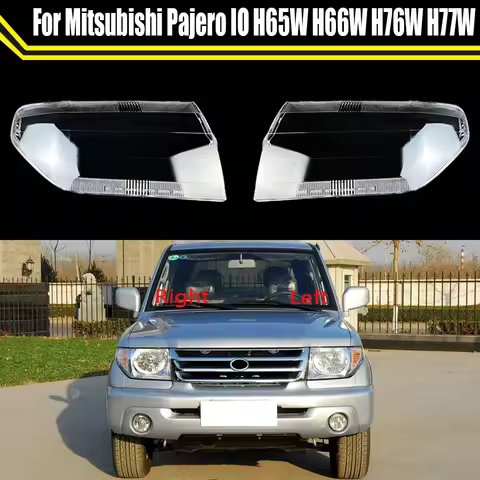 For Mitsubishi Pajero IO H65W H66W H76W H77W Car Front Headlight Cover Lampshade Glass Lampcover Cap