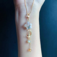 星願 貓咪 水晶守護 櫻花瑪瑙 隨意扣 項鍊 手鍊墜 禮物 天然石