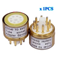 1PCS Gold Plated ECC40(Top) To 6SN7 6N8P 6N9P Tube Converter Adapter Socket
