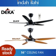 Deka 5 Blade Ceiling Fan 56” DC INVERTER with Remote Control And LED Light Kipas Siling DDC21L DDC-21L