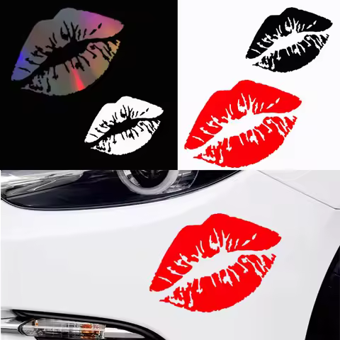 Kiss Lip Car Sticker Car Body Windows Bumper Windshield Motorcycle Helmet Truck Vehicles Automobiles