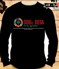 kaos sdgs desa - kaos panjang sdgs no one left behind - baju sdgs desa - xxl