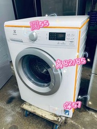 變頻摩打 前置式蒸氣系統洗衣機 1000轉7.5kg Electrolux 伊萊克斯 EWF10746 九成新 包送貨安裝