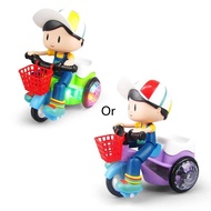 Electric Tricycle Toys 360 Degree Rotating Stunt Bicycle Music Light Toy Kids Gifts