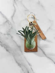 皮革製 立葉鹿角蕨吊飾_送禮/收藏