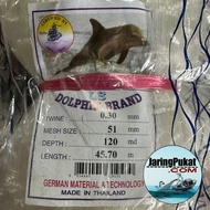 030MM x 51MM(2 Inch) x 120MD x 45.7MTR Jaring Ikan Tangsi /Mata Melintang / Isi Kosong / Warna Putih