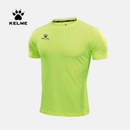 KELME Kelme เสื้อยืดกีฬาผู้ชาย,เสื้อออกกำลังกายวิ่งออกกำลังกายระบายอากาศแขนสั้นคอกลมคอกลม
