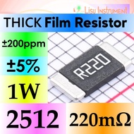 220mΩ 2512 ±5% Thick Film Resistor SMD Chip Resistor 0.22R R220