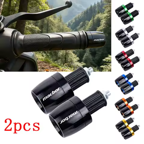 7/8"22MM Motorcycle Handlebar Grips Handle Bar Cap End Plugs For MACBOR EIGHT MILE LORD MARTIN MONTA