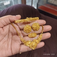 Dubai jewelry set made of gold plated alpaca