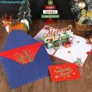 SEPTEMBERB Christmas Pop-Up Cards, Christmas Tree Invitation Merry Christmas 3D Cards, Cute Folding Thank You Blessing New Year Greeting Cards Christmas Gift