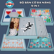 9in1 Multifunctional Chess Board Set Toy Chess, Seahorse Chess, Chinese Chess, Monopoly, Checkers Si