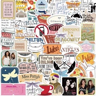 52Pcs/set Gilmore Girls Graffiti Stickers for Phone Case Guitar Notebook Suitcase DIY Decorations