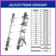 ♟ ❀ ❖ Jalousie Frame Ordinary 11 Blades - 16 Blades for Louver Window 1 Pair Mill Finished Aluminum