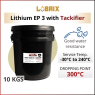 LUBRIX Setroil High Temperature EP 3 Grease with Tackifier 10KG Lithium Grease Hi Temp Grease Minyak