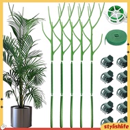 {stylishlife} Plastic Plant Support Pole Household Supplies Twig Plant Support Stake Orchid Clips Reusable