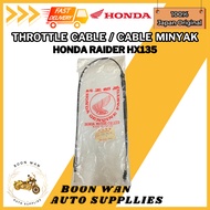 Throttle Cable Japan(G) Original Honda Raider HX135 [100% Japan Original] Minyak Cable 17910-KM7-910