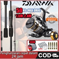 DAIWA Reel Spinning Rod Fishing Set Combo Reel Joran Pancing 1 Set Reel BC Surf Reel Jigging Pantai