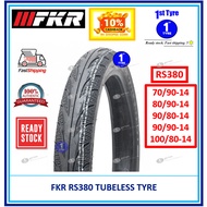 TAYAR  FKR TUBELESS TYRE RS380 (MAXXIS DIAMOND) 70/90-14, 80/90-14, 90/80-14, 90/90-14, 100/80-14 [ 