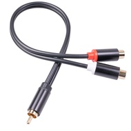 RCA Splitter RCA 1 Male to 2 Female Cable Adapter Stereo Audio RCA Y-Cable
