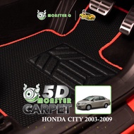 Monster Q 5D Car Carpet - HONDA CITY 2003-2009