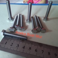 BAUT HEXAGONAL STAINLESS M12 X 40mm atau Baut 17 Panjang 4cm