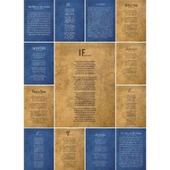 Desiderata Poem Framed Poster  Elegant Text Art Print for Interior Design Wall Decor