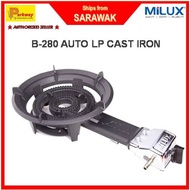 [EAST MSIA]Milux Gas Burner B-280A (2 Burner Rings) Cast Iron Gas Stove
