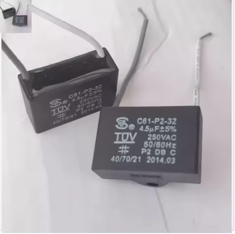 100%5PCS/ New and original C61-P2-32 Capacitance 4.5uF 250V 4.5uf 250VAC