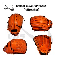 Softball Glove VPS Softball Glove VPS 1202 Full Leather ORANGE 12 inches 12.25 inches