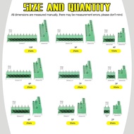 32Pcs 9 Type Pluggable Terminal Blocks Connector Socket, 5mm/0.2inch Pitch PCB Mount Screw Male Fema