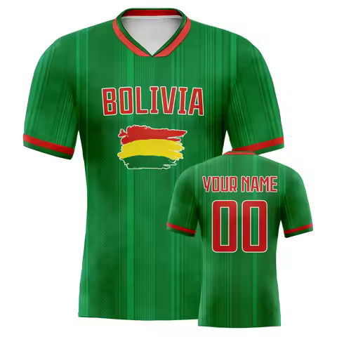 Custom Bolivia Soccer Jersey Personalized Green Football Team Shirt with Name Number National Footba