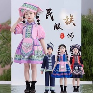 New Guangxi Children's Ethnic Costume March Three Strong Ethnic Costume Minority Ethnic Dance Costum